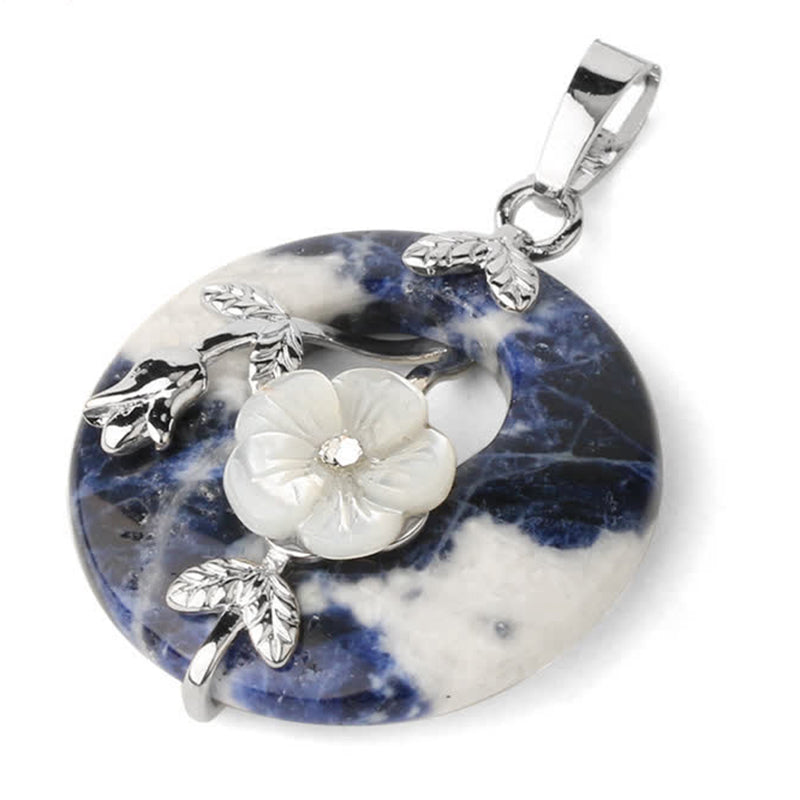 Collier de guérison en aventurine verte et améthyste avec divers cristaux