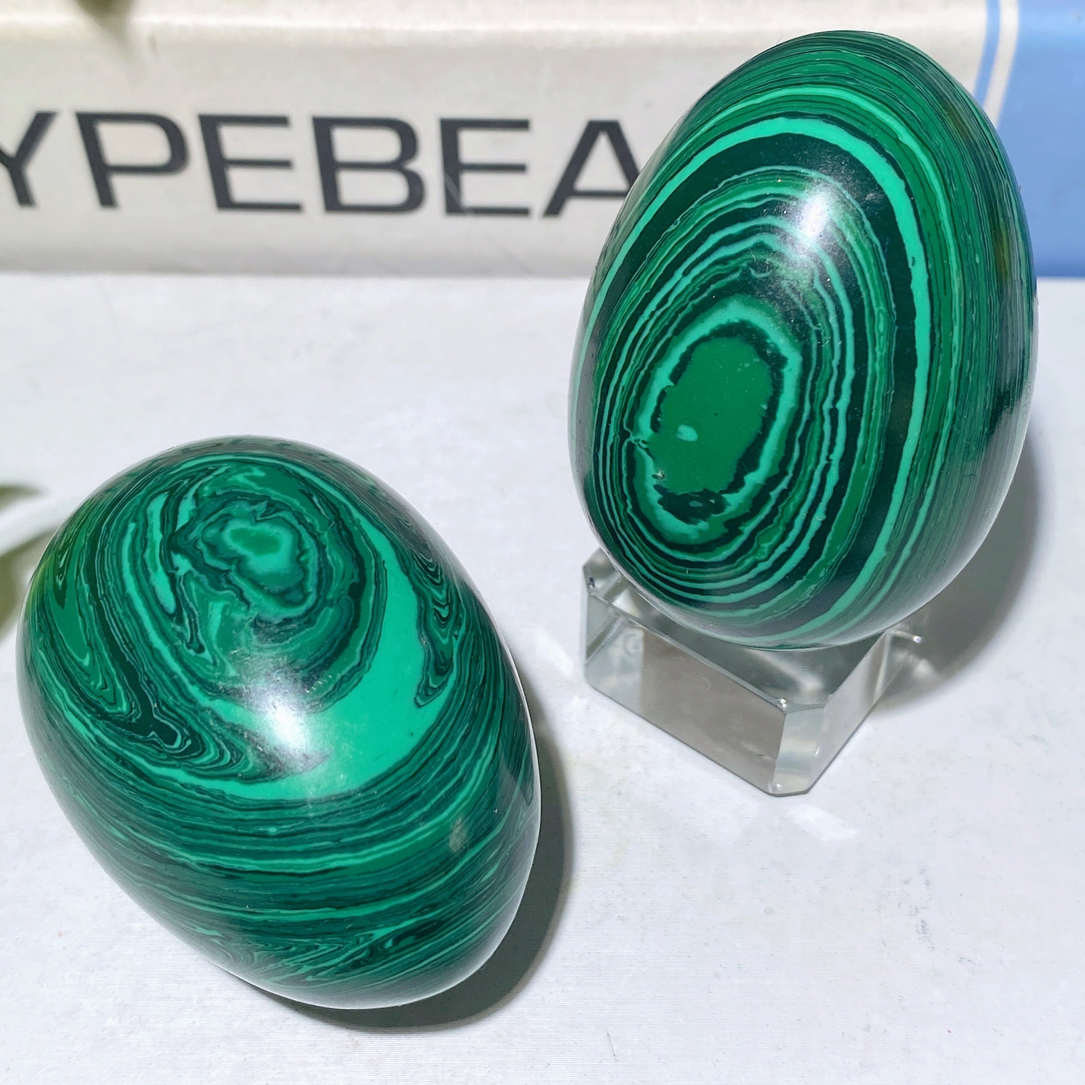 50mm Malachite Crystal Egg for Healing & Meditation