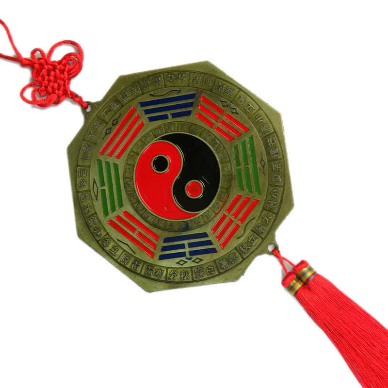 Feng Shui Bagua Map Mirror 10cm Chinese Knot Energy Balance