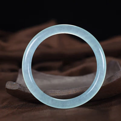 Bracelet Équilibre Émotionnel en Calcédoine Bleue 54-55 mm