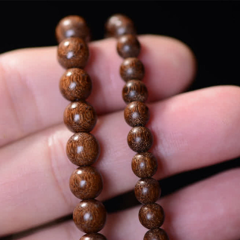 8mm Rosewood Jade Calm Mala Bracelet for Prosperity