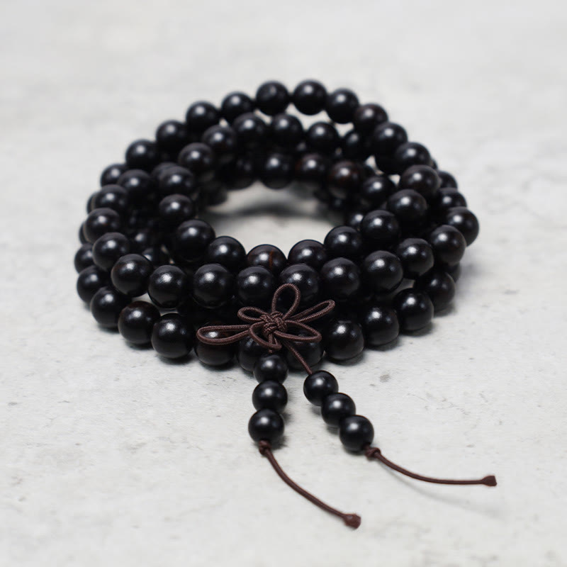 108 Beads Wood Mala Bracelet for Meditation & Prayer