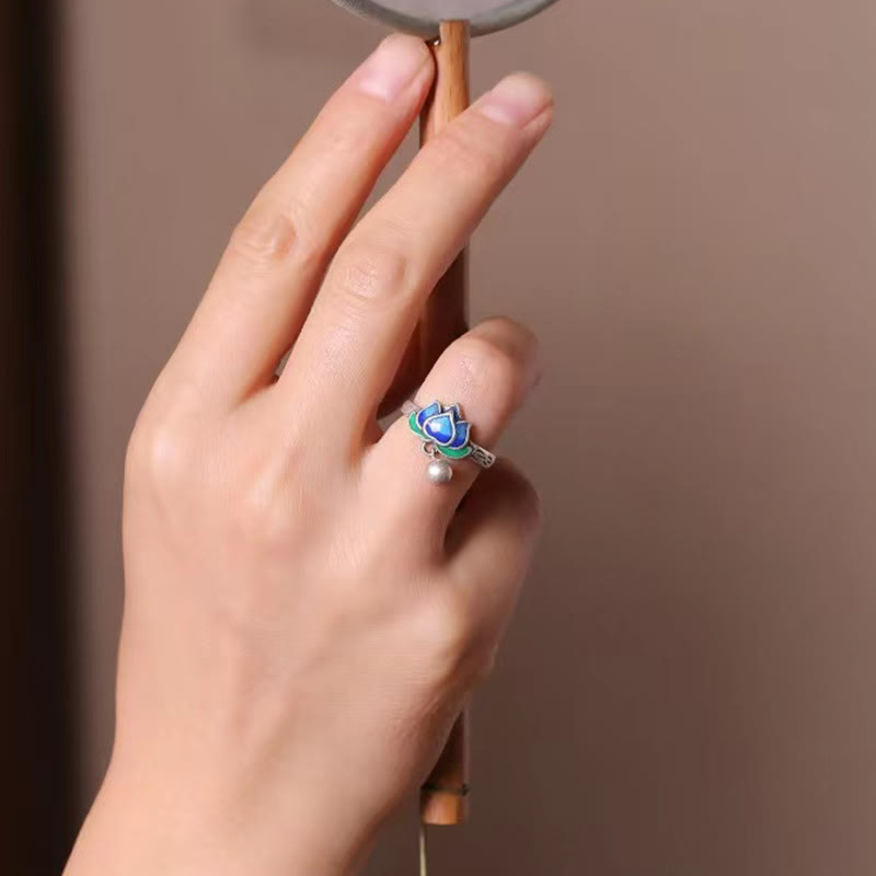 Copper Lotus Ring | Adjustable Enlightenment Symbol