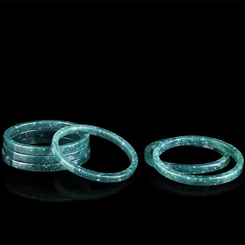 Bracelet d'abondance en jade naturel de 54 mm pour la prospérité