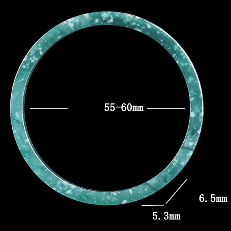 Bracelet d'abondance en jade naturel de 54 mm pour la prospérité