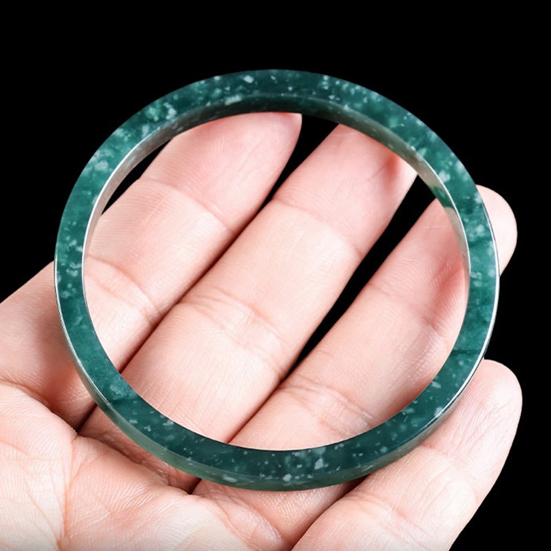 Bracelet d'abondance en jade naturel de 54 mm pour la prospérité