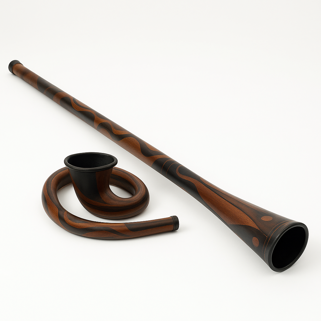 Instrument didgeridoo professionnel 55" - Bois torréfié