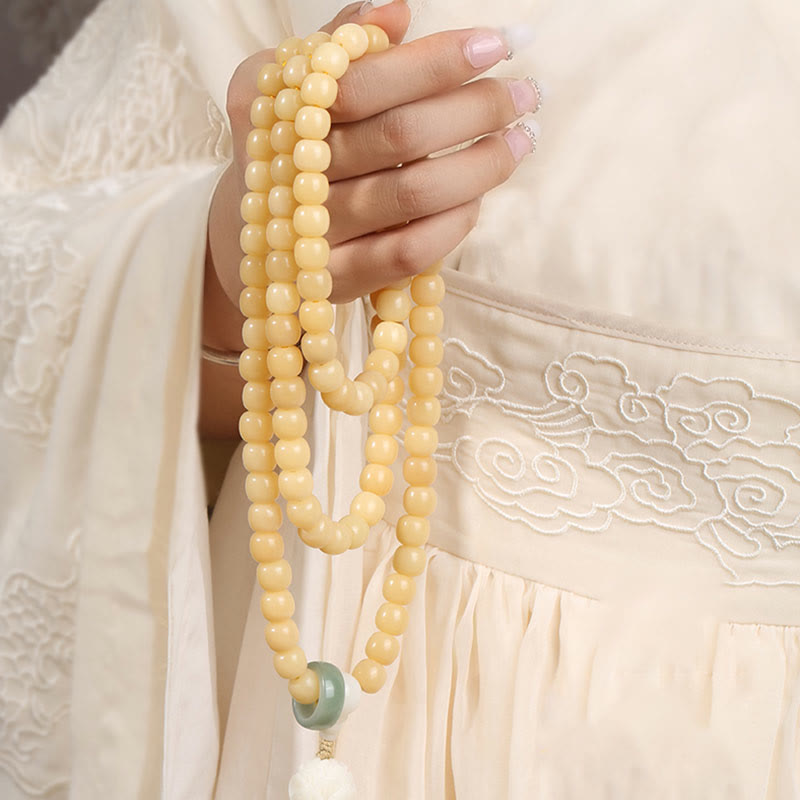 Bodhi Seed Dzi Bead Bracelet for Peace & Harmony 9mm