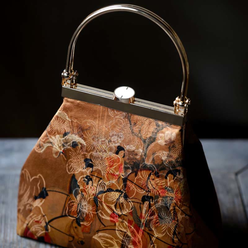 Brown Yoga Mat Carrier Bag with Metal Handle | Healing Sounds