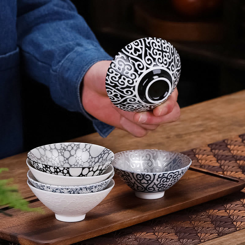 Tasse à thé en céramique à motif tibétain Fu, 55 ml, pour le thé Kung Fu