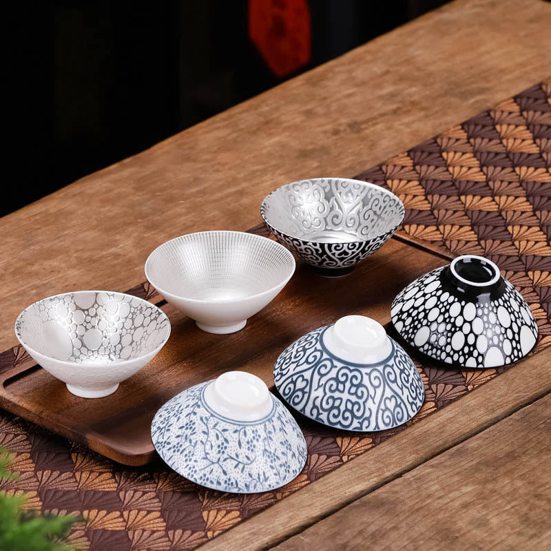 Tasse à thé en céramique à motif tibétain Fu, 55 ml, pour le thé Kung Fu