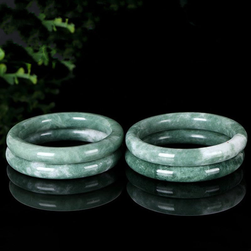 Natural Jade Luck Abundance Bangle Bracelet 58-60mm