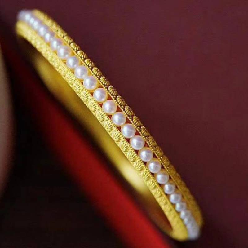 Bracelet manchette de guérison en perles de cuivre de 56 mm