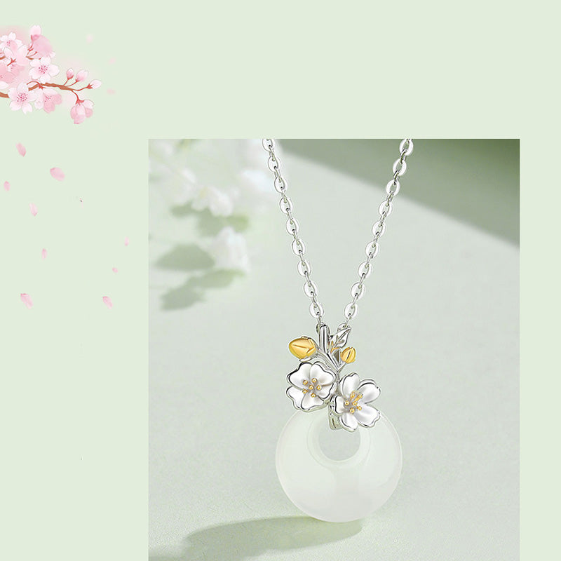 925 Sterling Silver Chalcedony Harmony Pendant Necklace