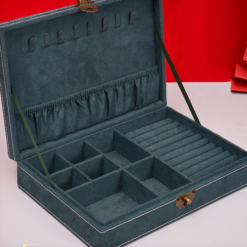 Flannel Jewelry Box Organizer with Lock | Spiritual Storage
