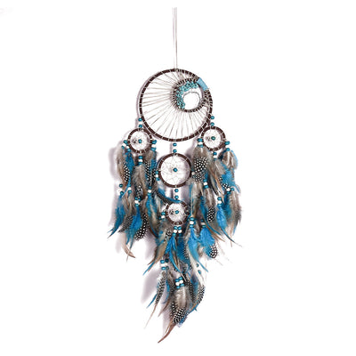 Décoration attrape-rêves en cristal bleu turquoise de 58,5 cm