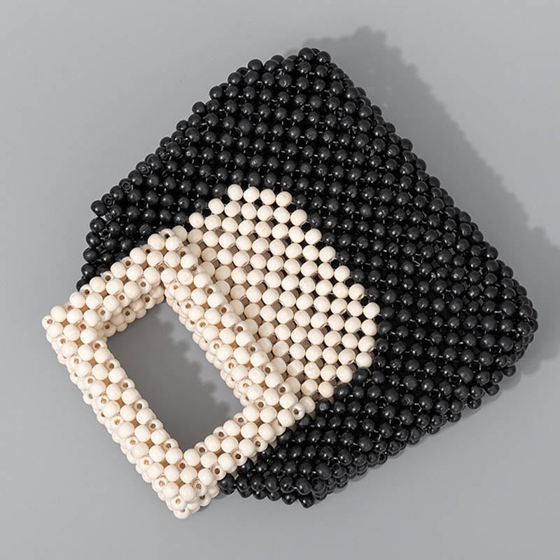 Wooden Beads Square Tote Bag for Mindful Living