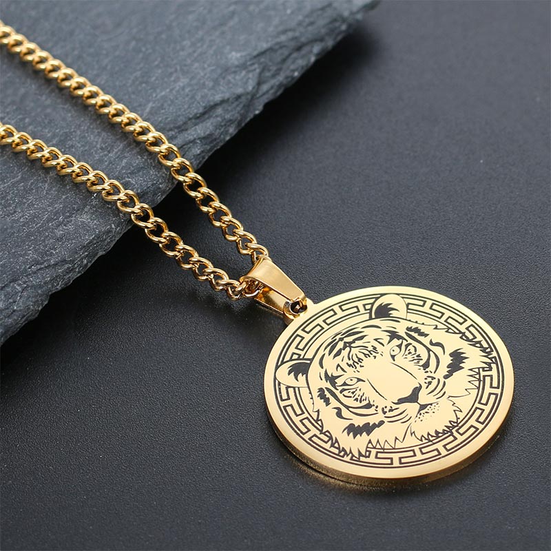 Titanium Steel Spiritual Protection Pendant Necklace Unisex