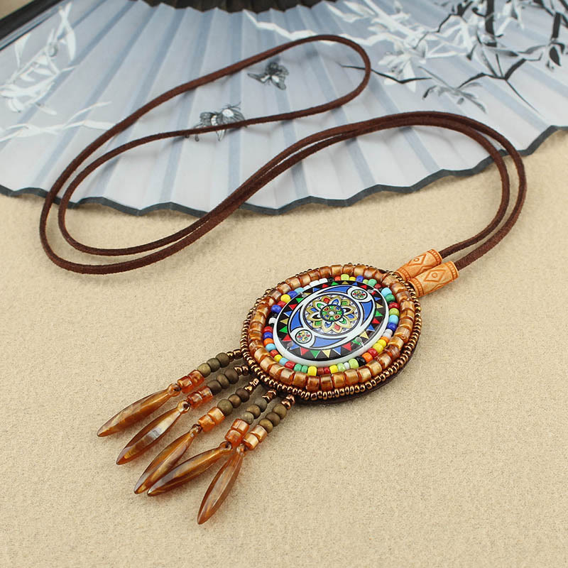 Mandala Pattern Spiritual Necklace for Creativity & Focus
