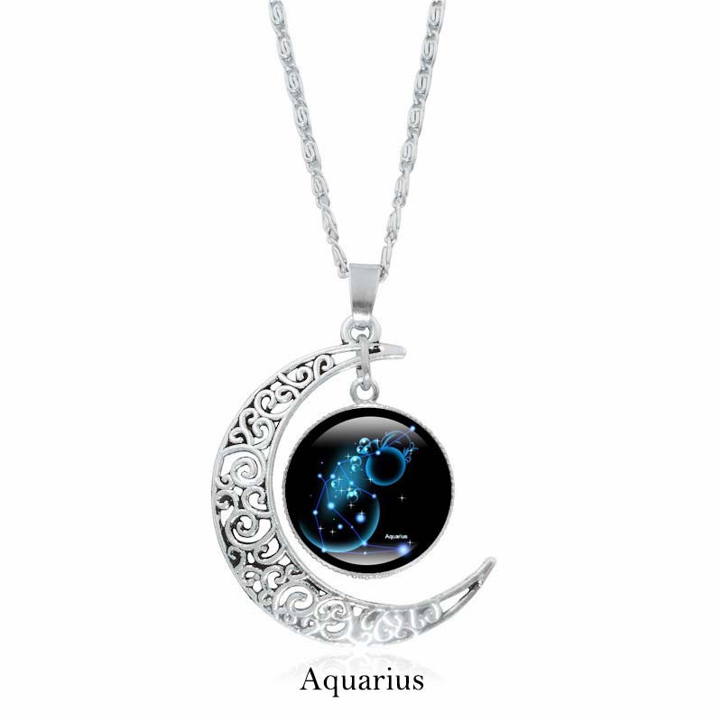 Copper Zodiac Moon Protection Necklace Chain | Spiritual Pendant