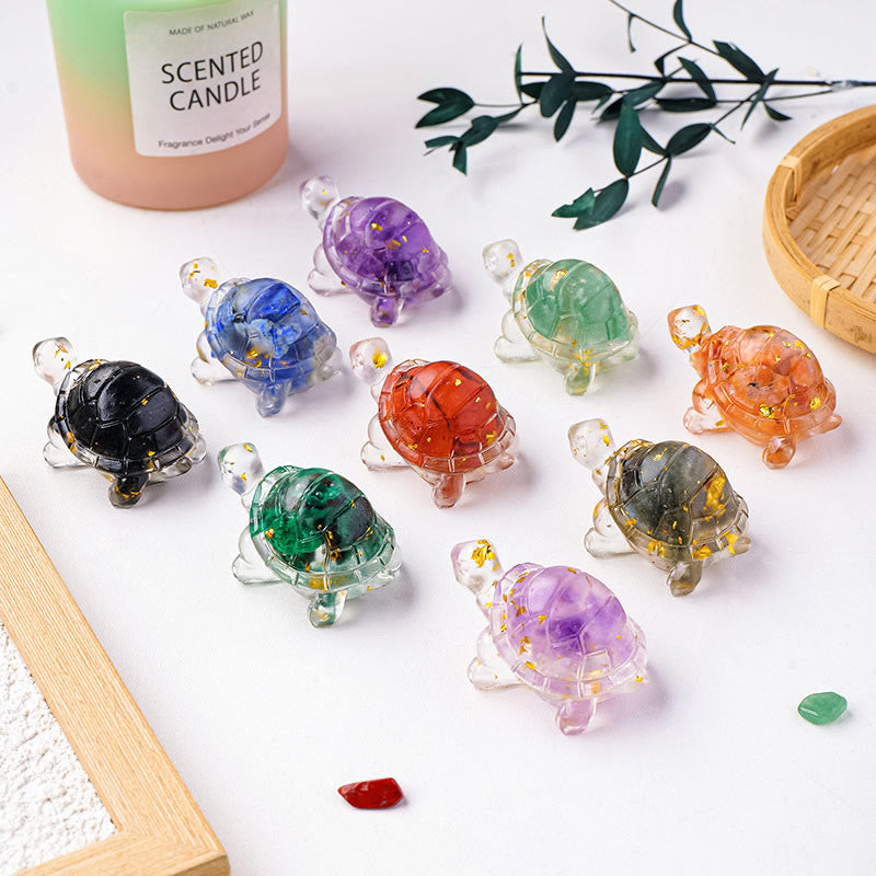 Figurine mini tortue en pierre de citrine de 5 cm pour la prospérité