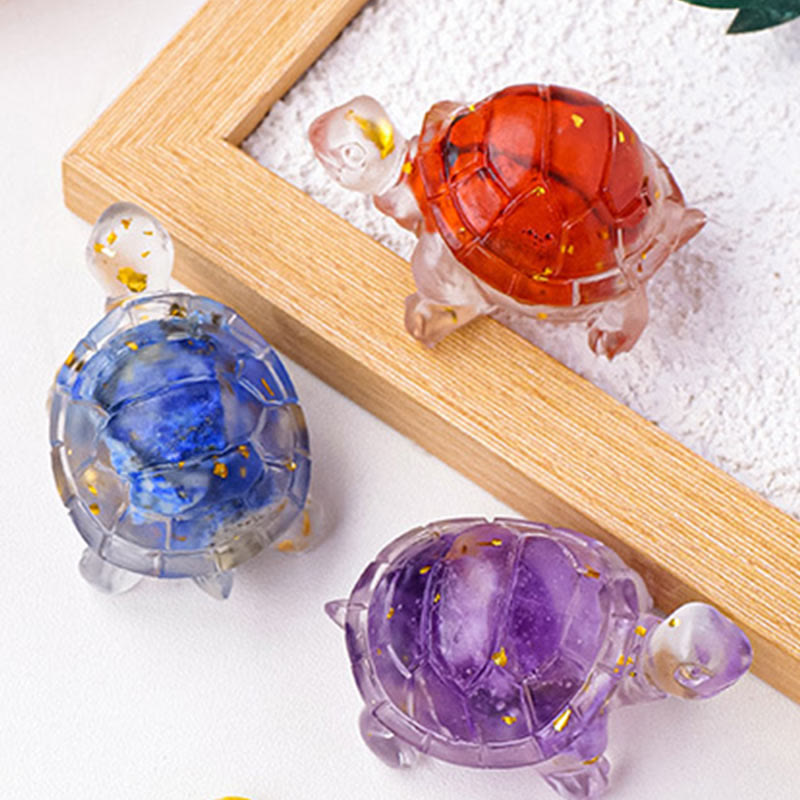 Figurine mini tortue en pierre de citrine de 5 cm pour la prospérité