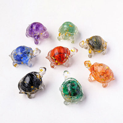 Figurine mini tortue en pierre de citrine de 5 cm pour la prospérité