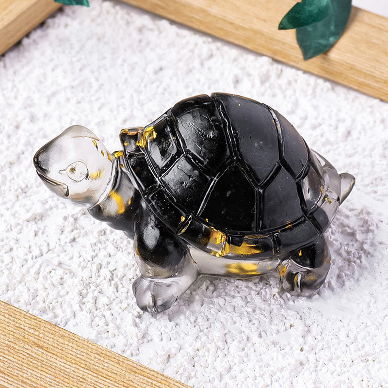 Figurine mini tortue en pierre de citrine de 5 cm pour la prospérité