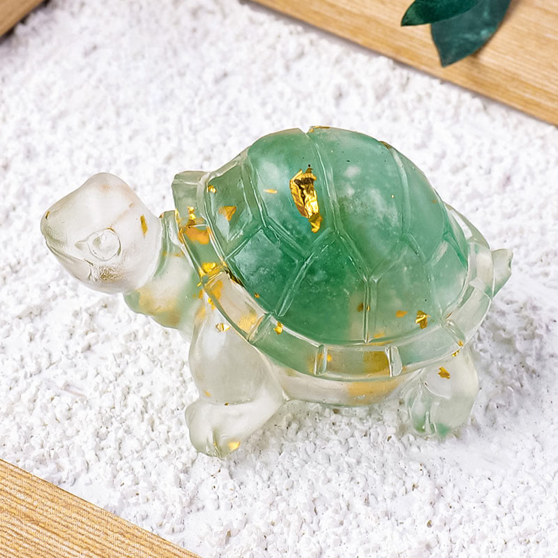 Figurine mini tortue en pierre de citrine de 5 cm pour la prospérité