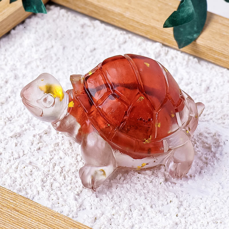 Figurine mini tortue en pierre de citrine de 5 cm pour la prospérité