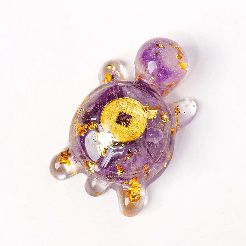 Pièce de monnaie en cuivre tortue en cristal d'aventurine verte de 5 cm, décoration zen