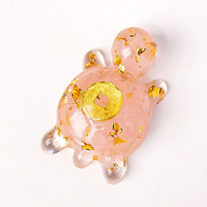 Pièce de monnaie en cuivre tortue en cristal d'aventurine verte de 5 cm, décoration zen