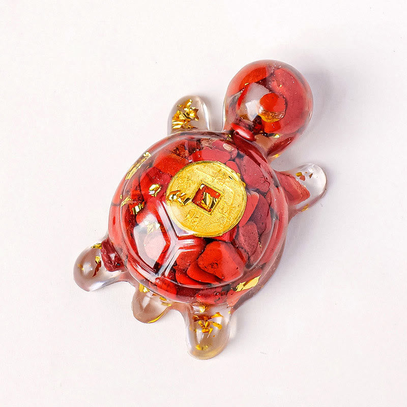 Pièce de monnaie en cuivre tortue en cristal d'aventurine verte de 5 cm, décoration zen