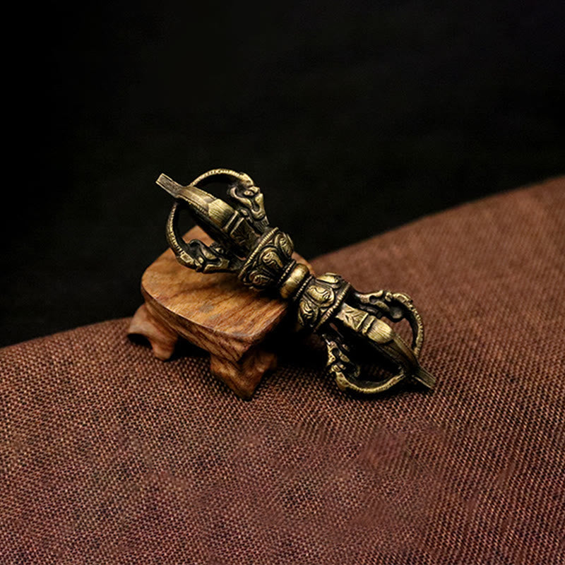 Vajra Dorje en cuivre fait à la main au Népal, décoration de force de méditation