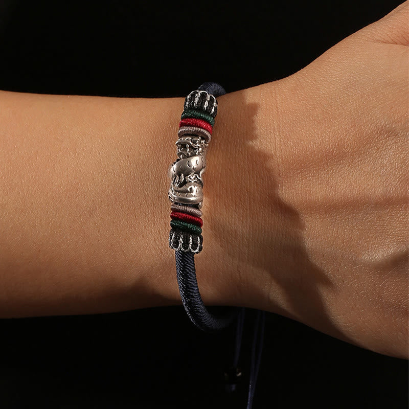 Dragon Luck Rope Bracelet for Protection | 925 Silver
