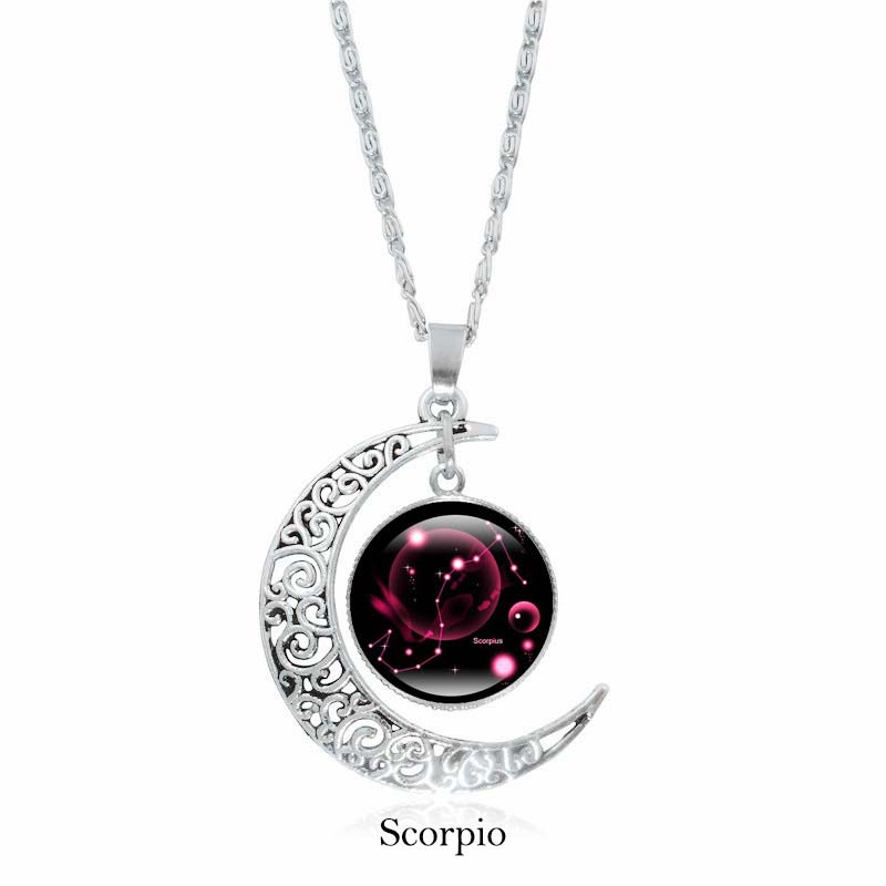 Copper Zodiac Moon Protection Necklace Chain | Spiritual Pendant