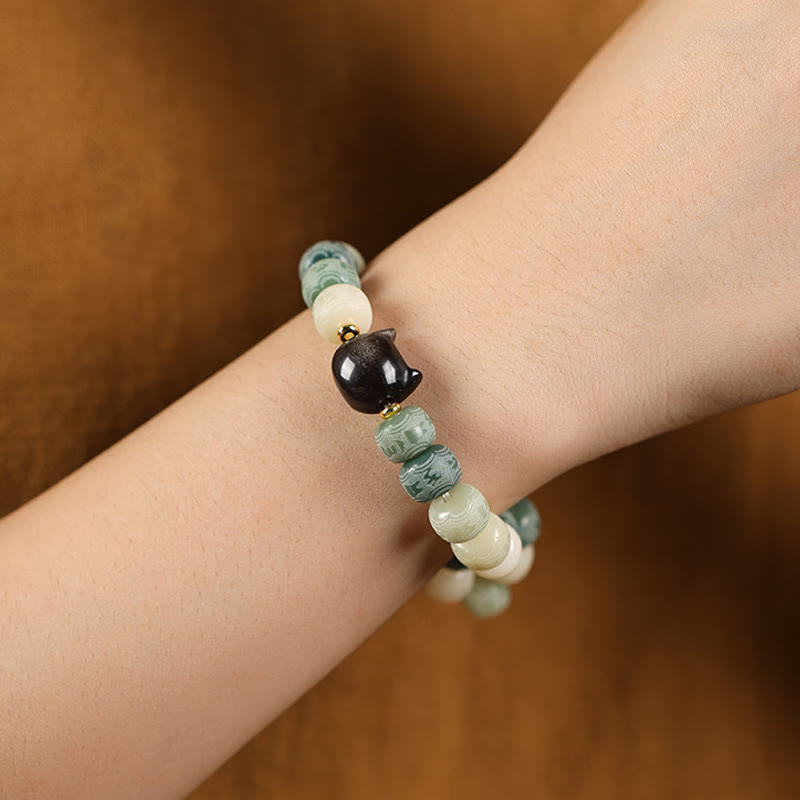 8mm Bodhi Seed Om Mani Padme Hum Bracelet for Harmony