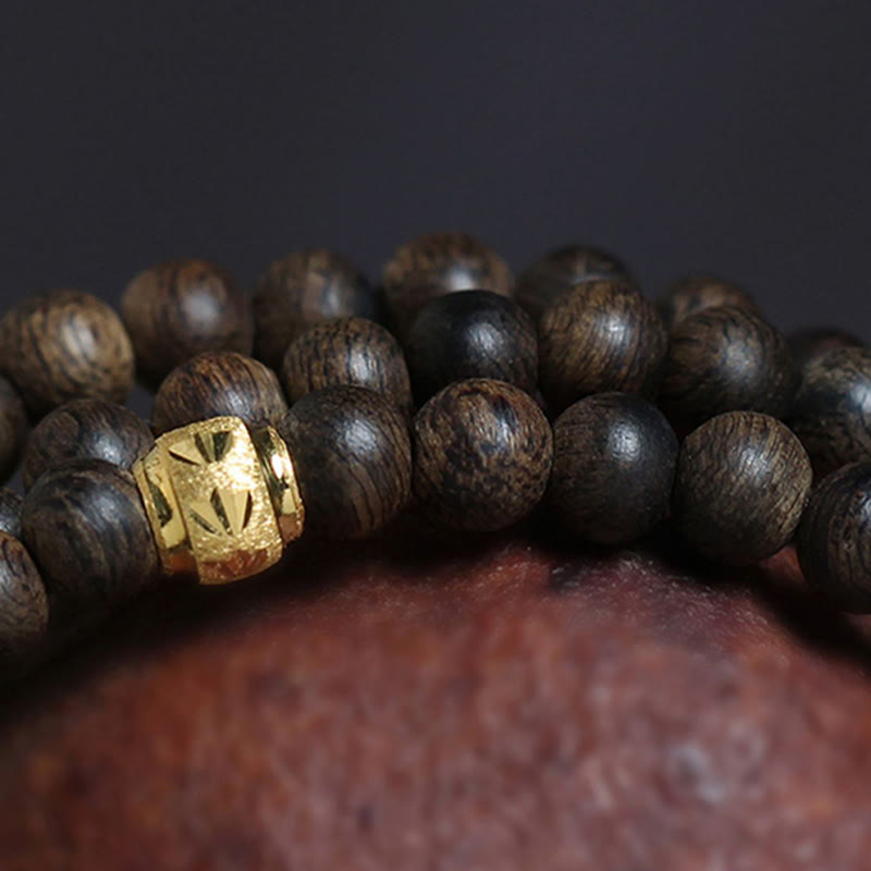 Bracelet Mala en bois d'agar de 5 mm pour l'équilibre et la protection
