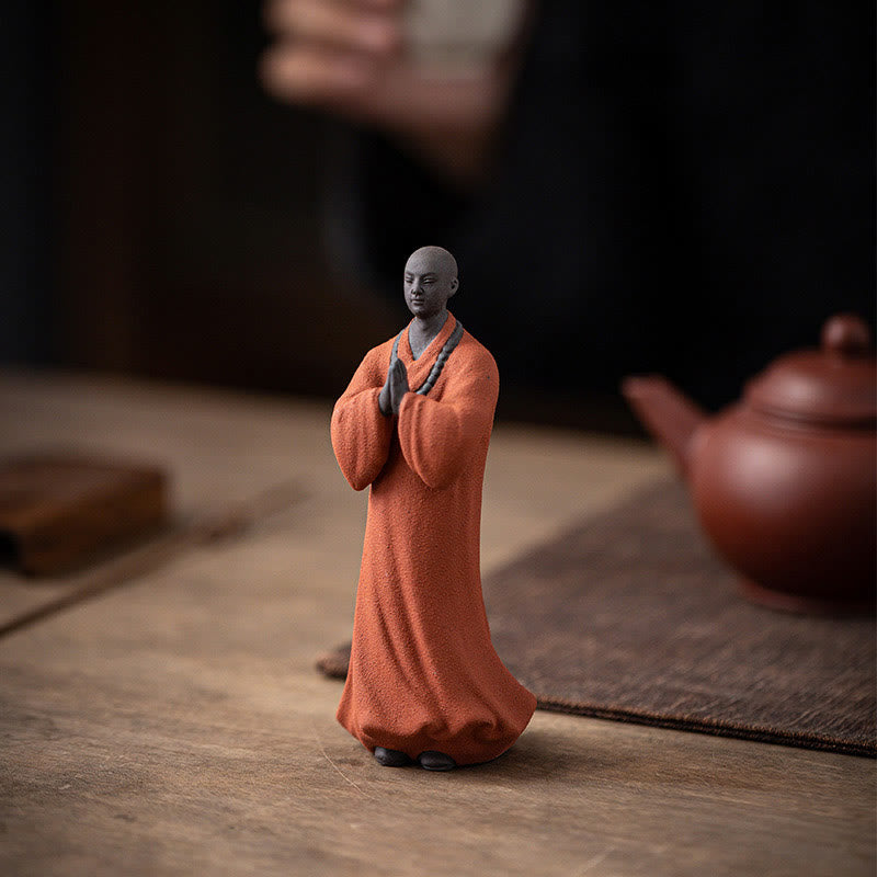 Statue de Bouddha méditant en céramique 5x5x13cm pour la sérénité