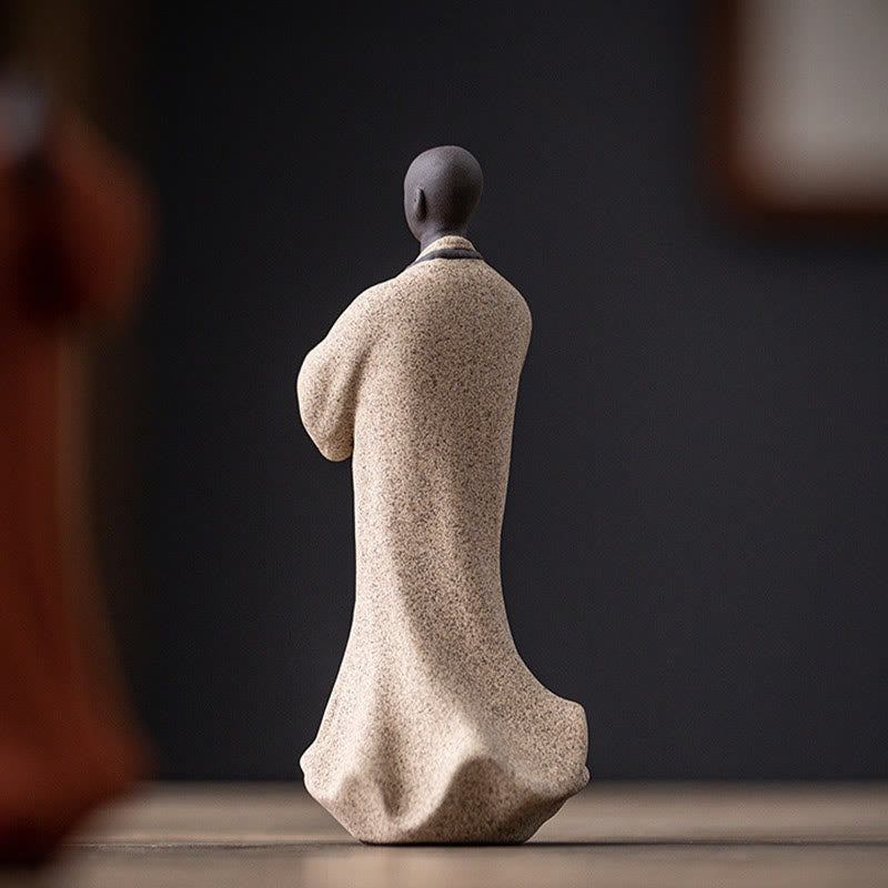 Statue de Bouddha méditant en céramique 5x5x13cm pour la sérénité