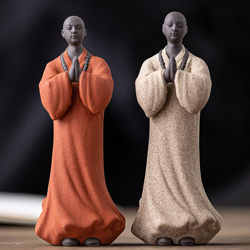 Statue de Bouddha méditant en céramique 5x5x13cm pour la sérénité