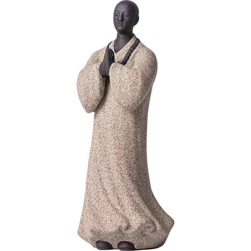 Statue de Bouddha méditant en céramique 5x5x13cm pour la sérénité