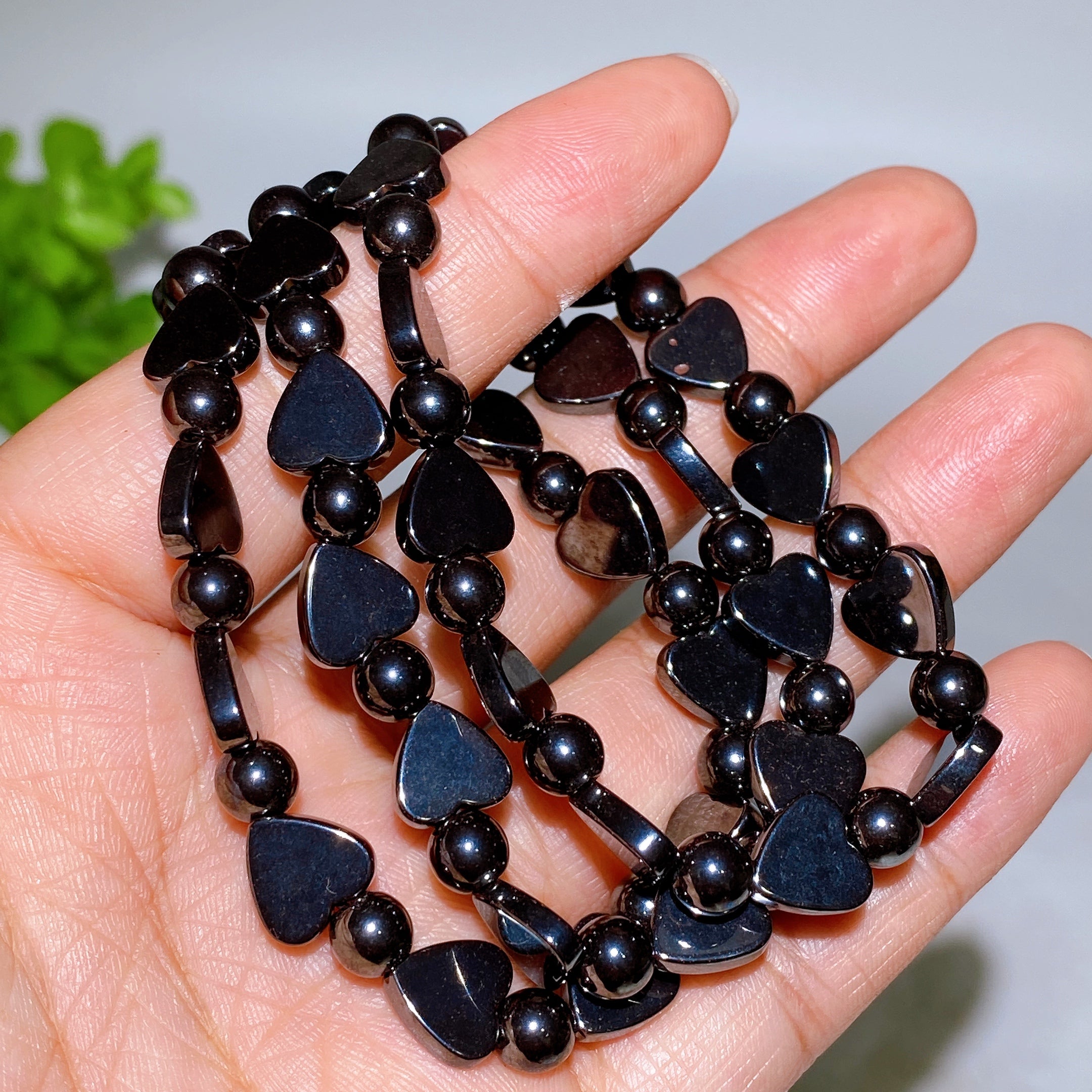 6-10mm Hematite Spiritual Bracelet for Protection & Healing