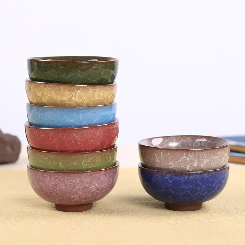 Tasse à thé en céramique motif carpe koï 6,1 cm | Bol porte-bonheur Kung Fu
