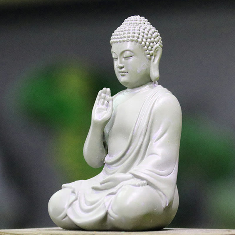 Petite statue de Bouddha en résine de 6,2 pouces pour la méditation et la compassion