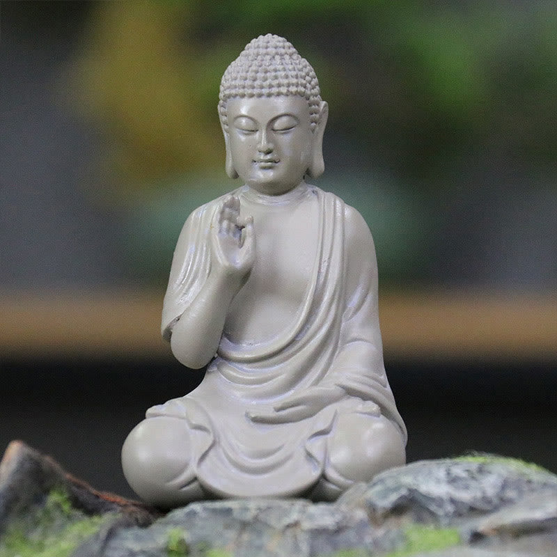 Petite statue de Bouddha en résine de 6,2 pouces pour la méditation et la compassion
