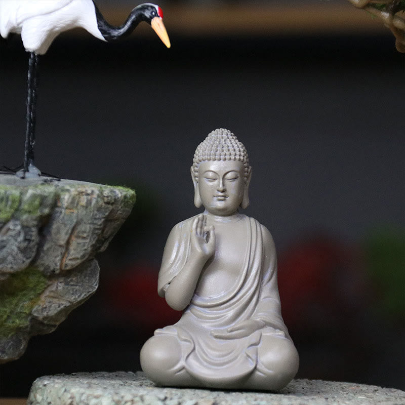 Petite statue de Bouddha en résine de 6,2 pouces pour la méditation et la compassion