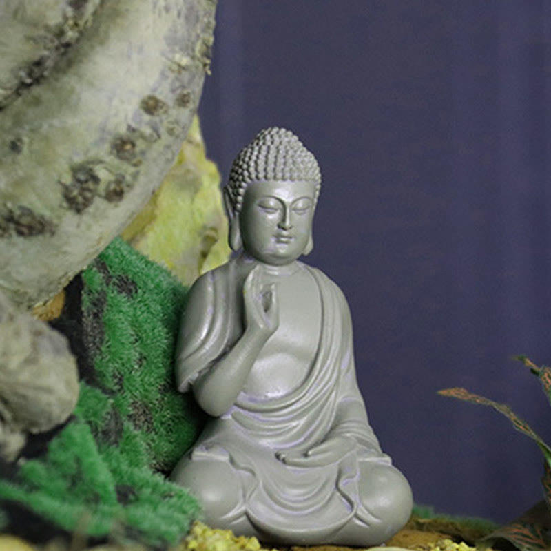 Petite statue de Bouddha en résine de 6,2 pouces pour la méditation et la compassion