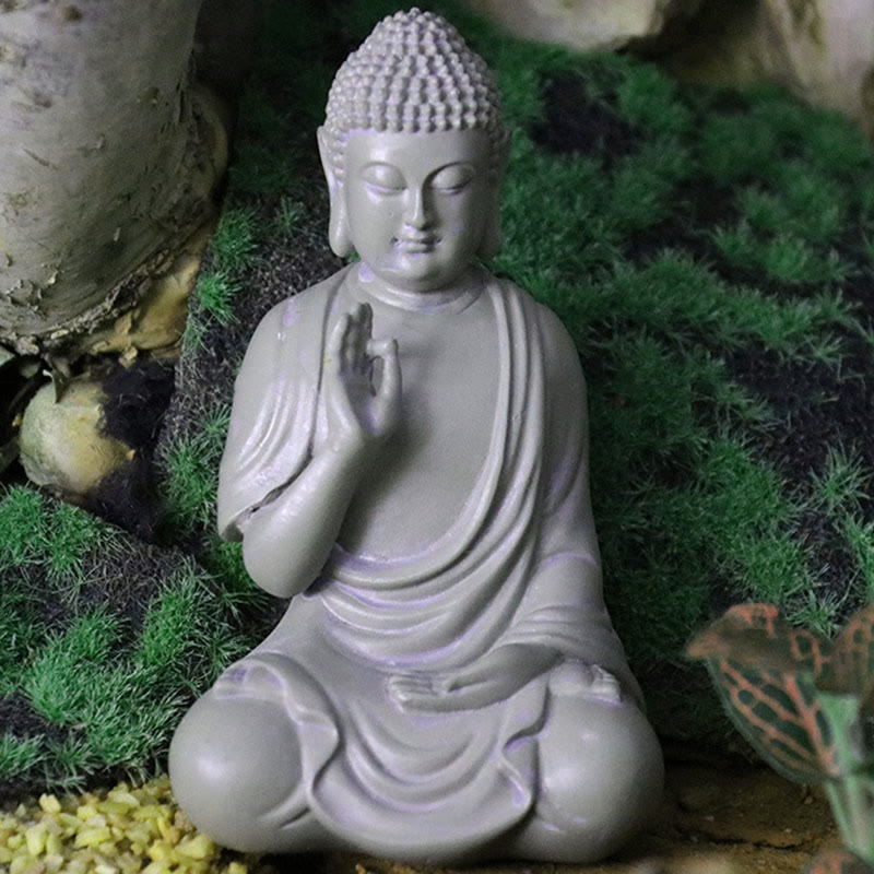 Petite statue de Bouddha en résine de 6,2 pouces pour la méditation et la compassion