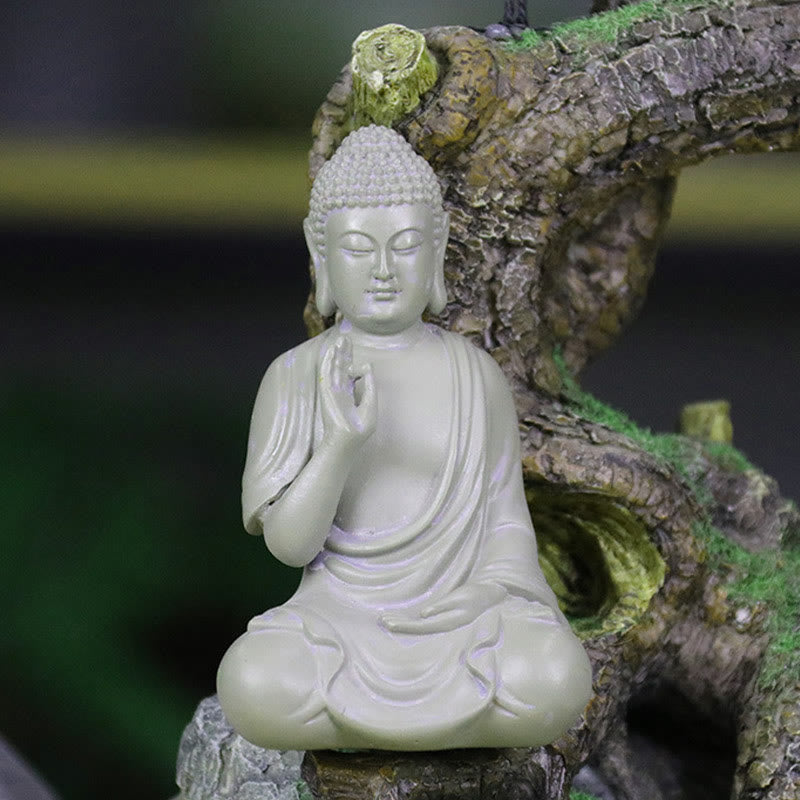 Petite statue de Bouddha en résine de 6,2 pouces pour la méditation et la compassion